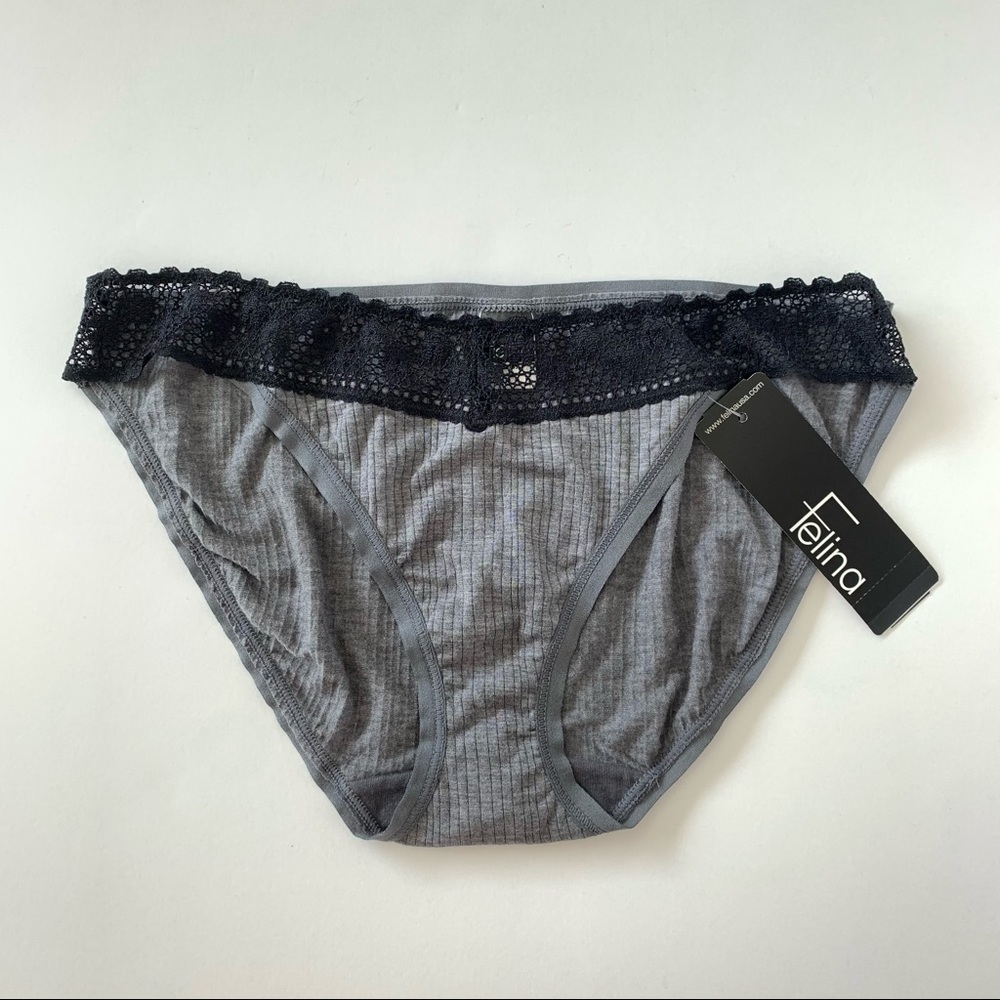 Felina Aubrie low rise bikini, heather gray medium